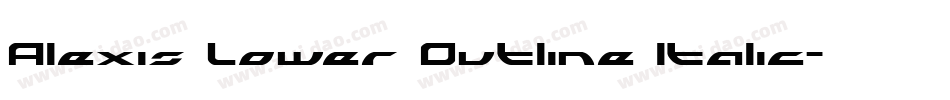 Alexis Lower Outline Italic字体转换